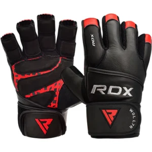 Crown Leather Fitness Gloves with Strap
